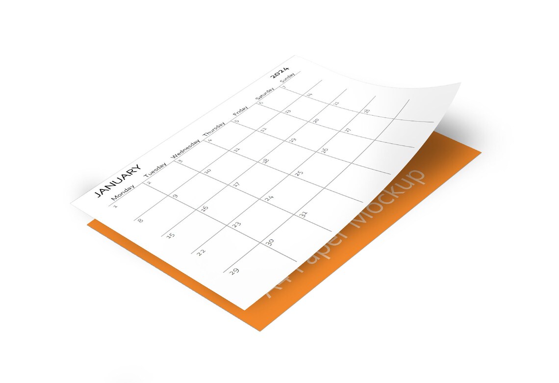20242025 Printable Calendar Landscape, Minimalist Monthly Calendar
