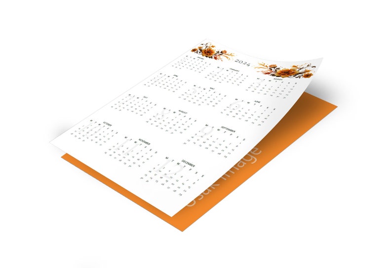 Minimalist Calendar 2024, Printable and Digital Version, A4 A3 Letter