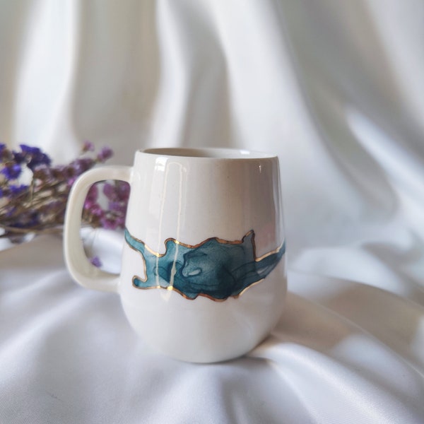 Watercolor Porcelain Mug Double