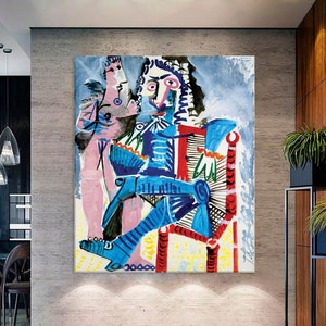 Pablo Picasso Leinwand Wandkunst, Reproduktionen Druck, Wohnzimmer Dekor, Picasso Druck auf Leinwand, extragroße Wandkunst gerahmt
