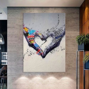 Banksy Canvas Wall Art, Banksy Art Canvas Prints, Living Room Decor, Street Graffiti Art, Urban Canvas Print, Extra Large Wall Art