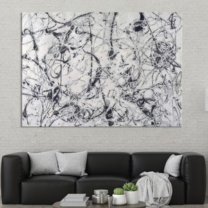 Jackson Pollock Canvas Print, Abstract Wall Art for Living Room Decor, Extra Large Canvas Wall Art, Famous Painting Print
