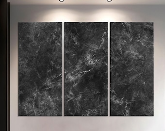 Marble Wall Art Canvas, Luxury Abstract Canvas Print, Living Room Decor, Black and White Wall Art, Extra Large Canvas Wall Art