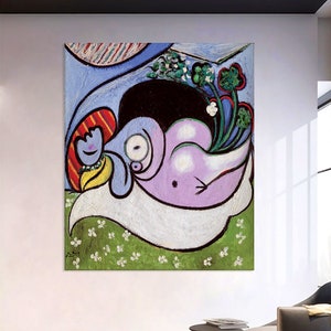 Picasso Wandkunst, Reproduktionen Leinwanddruck, Wohnzimmerdekor, Pablo Picasso Druck auf Leinwand, extragroße Wandkunst gerahmt