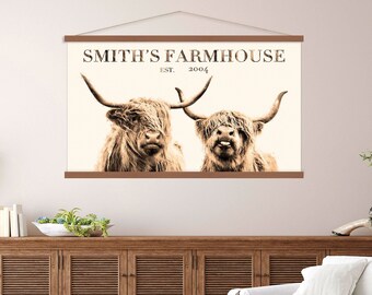 Bauernhaus Zeichen Rustikaler Bauernhof Wand Kunst Dekor Familie Nachname Bauernhof Zeichen Gehöft Zeichen Leinwanddruck Bauernhaus Wand Dekor Scheune Zeichen