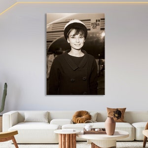 Audrey Hepburn Wall Art Canvas, Audrey Hepburn Print, Living Room Decor, Vintage Canvas Print, Extra Large Wall Art