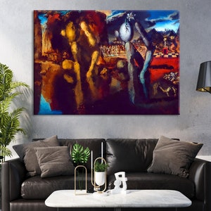 Salvador Dali Canvas Wall Art, Reproductions Print, Living Room Wall Decor, Surrealism Canvas Print, Extra Large Wall Art Framed