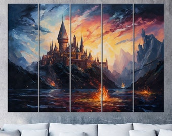 Harry Canvas Wall Art, Modern Print, Wizard Art, Fantsy Wall Art Living Room Decor, Movie Canvas Print, Extra Large Wall Art