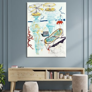 Salvador Dali Canvas Wall Art, Reproductions Print, Living Room Wall Decor, Surrealism Canvas Print, Extra Large Wall Art Framed