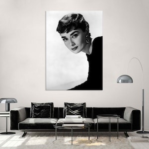 Audrey Hepburn Canvas Print, Audrey Hepburn Wall Art, Living Room Decor, Famous People Print on Canvas, Extra Large Wall Art