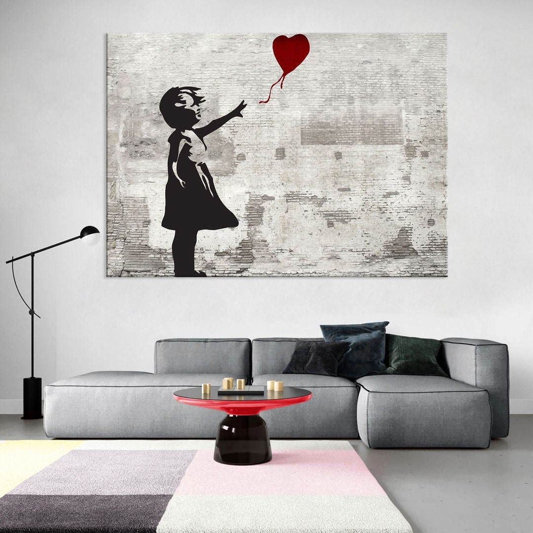 Banksy fille au ballon sur toile