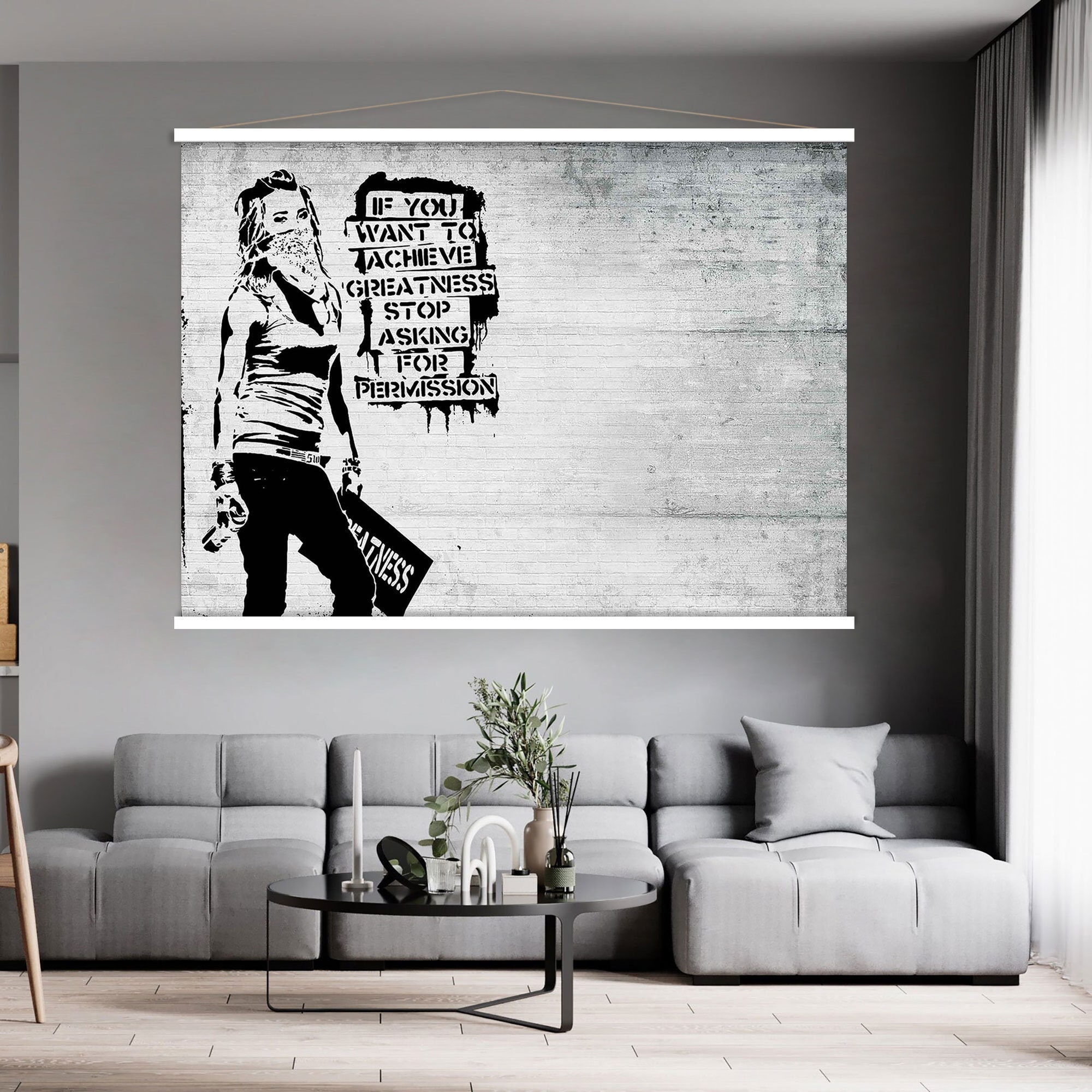 Toile Banksy Imprimée - Prête à Accrocher, Déco Murale New York