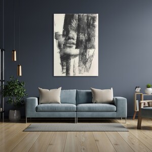 Abstract Face Art Canvas, Woman Wall Art Living Room Decor, Abstract ...