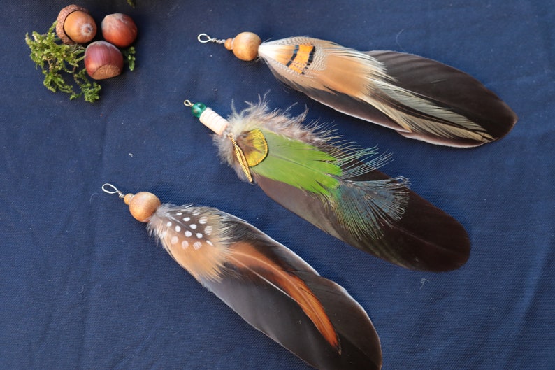 Feather jewelry: feather pendants, feather earrings image 1