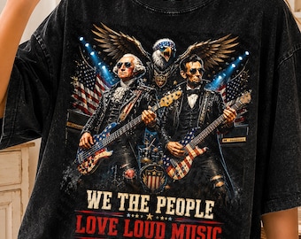 We The People houden van luide muziek, patriottische rockgitaar, png
