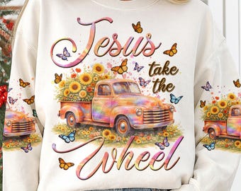 Jesus Take the Wheel Zonnebloemvrachtwagen, christelijk geloof, png PNGEgg