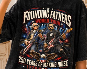 Founding Fathers World Tour, png, patriottische rockband Guitar Art (digitale download)