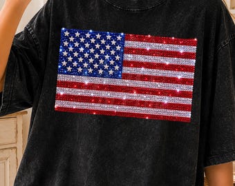 Amerikaanse vlag, png, pailletten VS-kunst, sprankelend patriottisch ontwerp, Americana-sublimatie