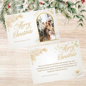 Tarjeta de Navidad Plantilla editable de tarjeta navideña digital personalizable