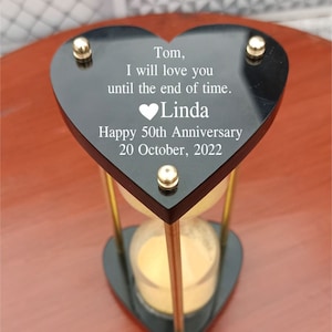 Fillable Hourglass | Sand Timer Engraved | Engraved hourglass | Personalized Sand timer | Best gift for her/him| Handmade Gift |Wedding Gift
