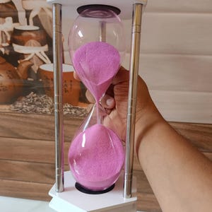 Custom Engraving Wood Refillable Hourglass | Personalized Hourglass for Wedding | sand timer for home décor gift | Engraved Hourglass
