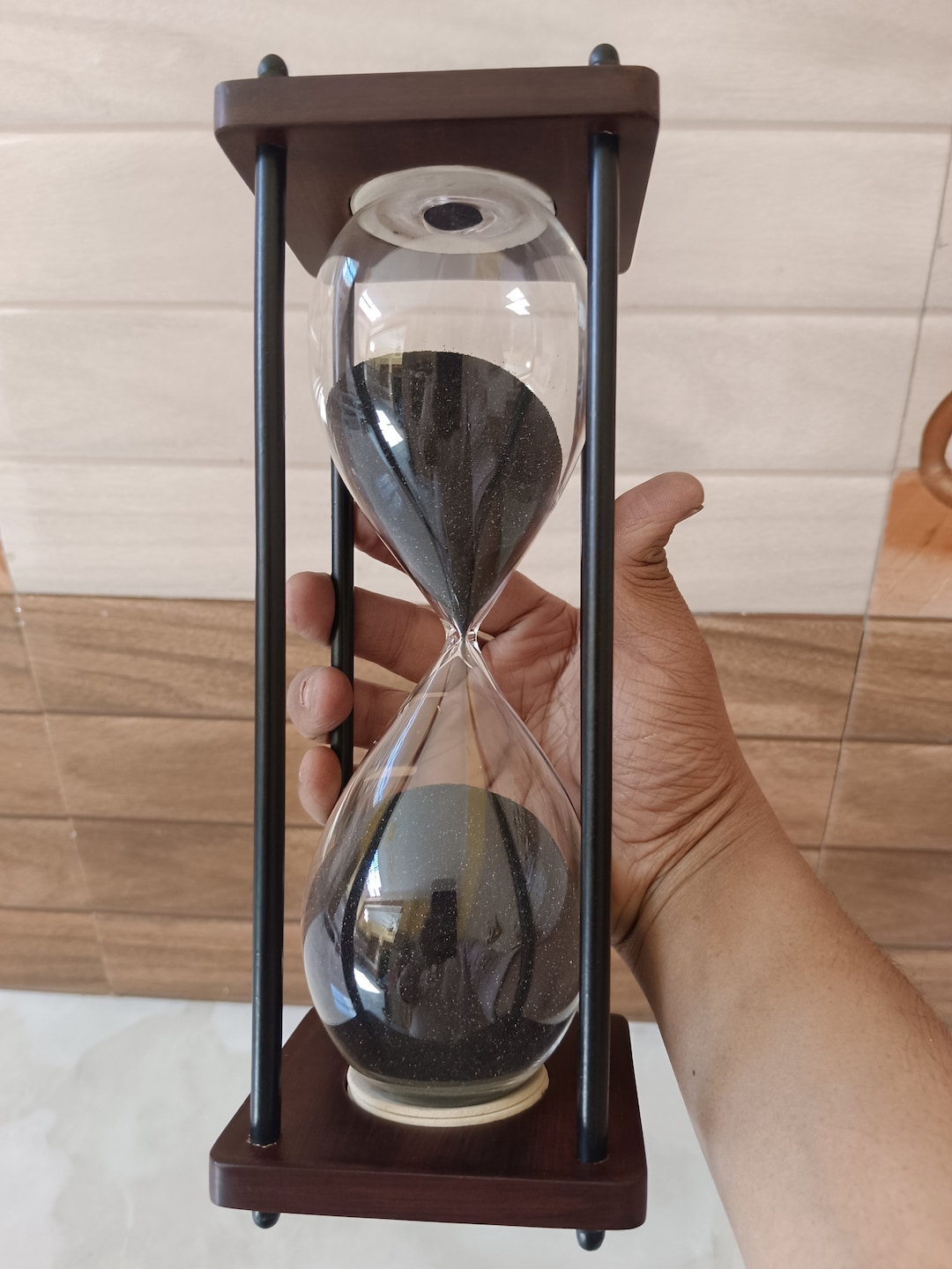 Reloj de arena de madera personalizado de 30 minutos