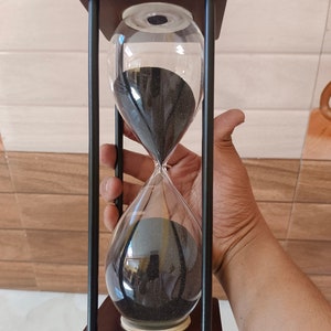 Personalized wood Hourglass in 30 minute | wooden engraved sand timer | Kitchen Home Office Wedding Study Decoration | Graduation gift