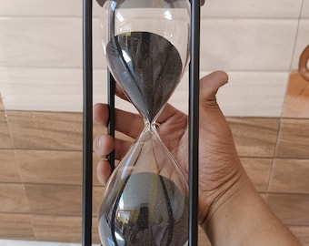Personalized Wood Hourglass: Engraved 30-Minute Sand Timer