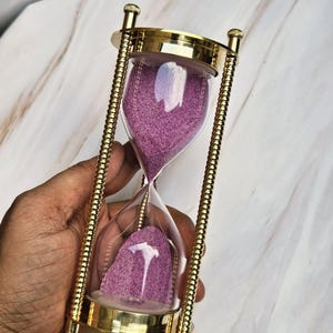 Anniversery Sand Timer, Engraved Hourglass, Brass Hourglass, Personalized Hourglass,Beach Ceremony Timer, Gift For Husband, Brass Sand Timer