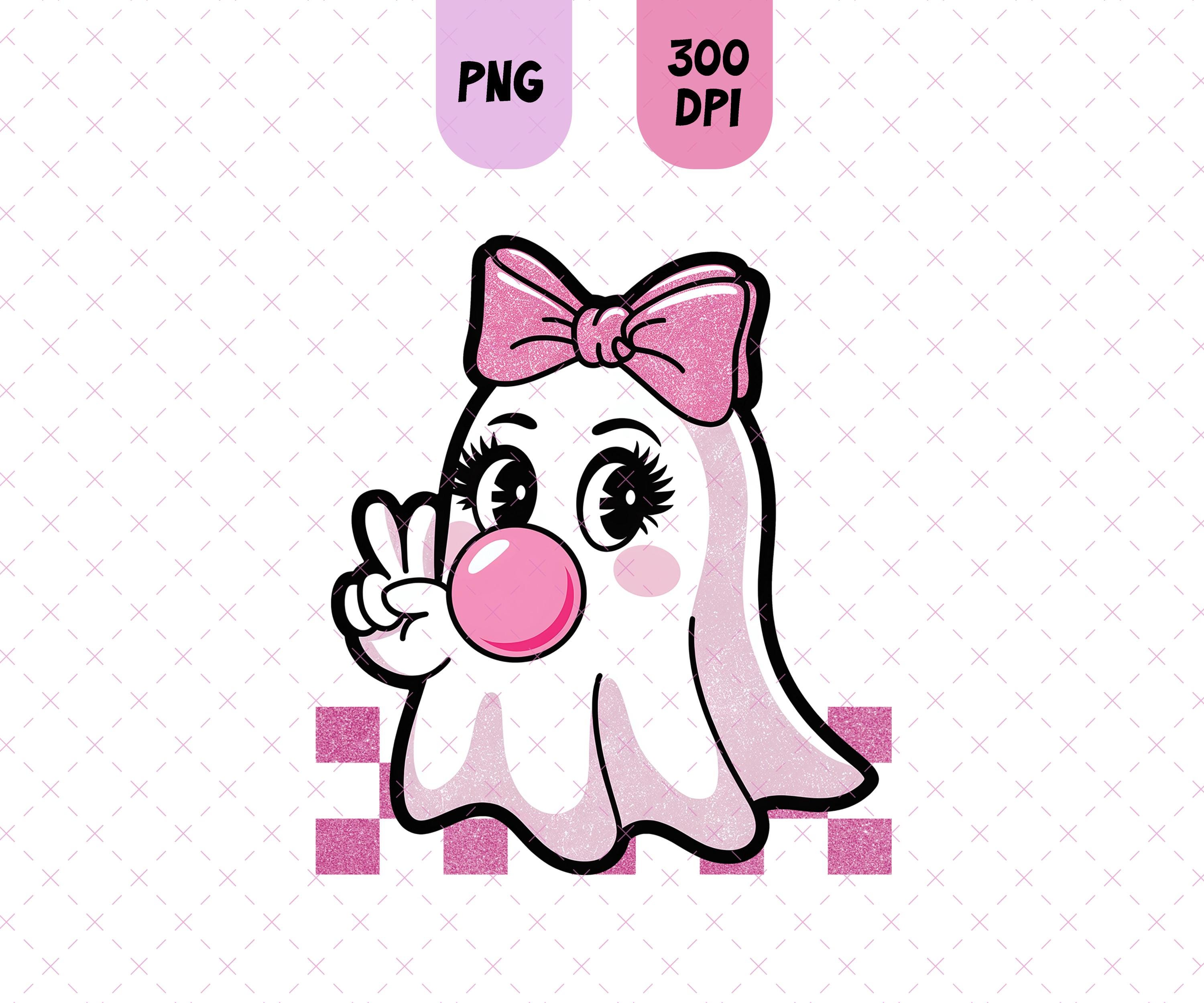 Cute Girly Ghost Blowing Bubble Png Blowing Bubble Girl Cute Ghost Png ...