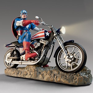Captain America e Motocicletta - File digitale STL