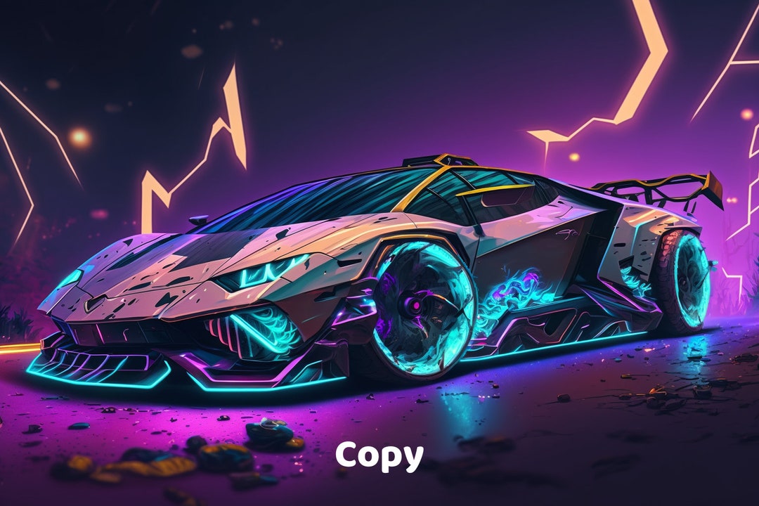 AI Printable, AI Generated Car Art Print, Wall