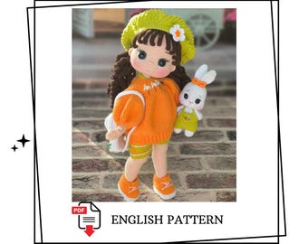 Crochet Doll Pattern PDF-English Pattern