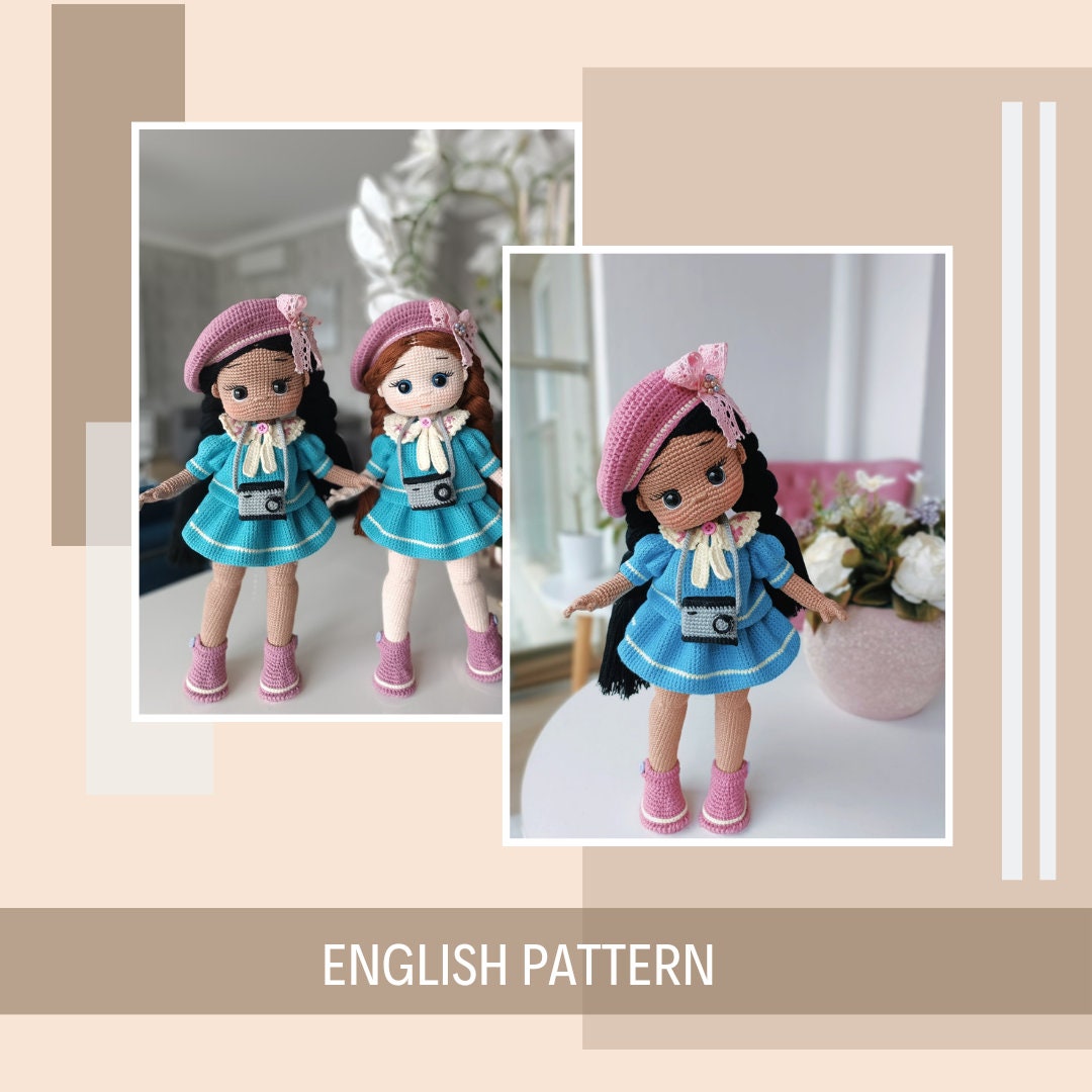 Malvina Doll Pattern, Amigurumi Pattern, Crochet Doll Pattern, Doll ...