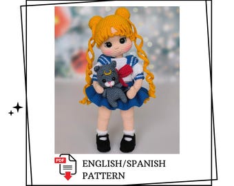 Padrão de boneca de crochê: inglês, espanhol, turco (PDF)