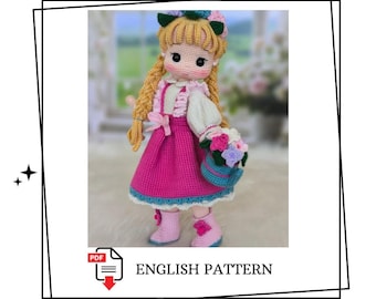 Crochet Doll Pattern PDF-English Spanish Pattern