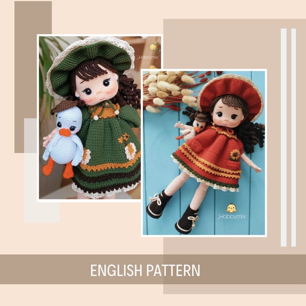 Amigurumi English Pattern, Maysa doll, Cute Amigurumi Pattern, English PDF, Doll pattern crochet