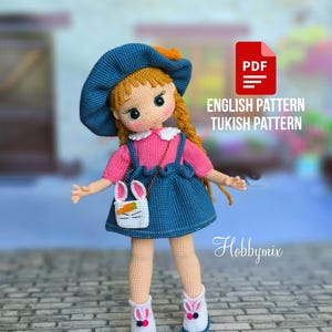 Crochet Doll Pattern, Yade Doll Pattern, Amigurumi Doll Patterns, PDF in English