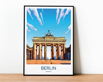 Berlin Travel Print | Berlin Wall Art Poster | Wedding Gift | Home Decor | Berlin Germany Travel poster | Germany Wall Art