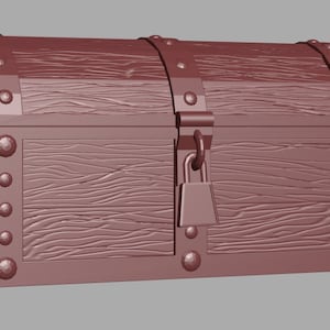 Treasure chest STL for 3d printing DIGITAL FILE