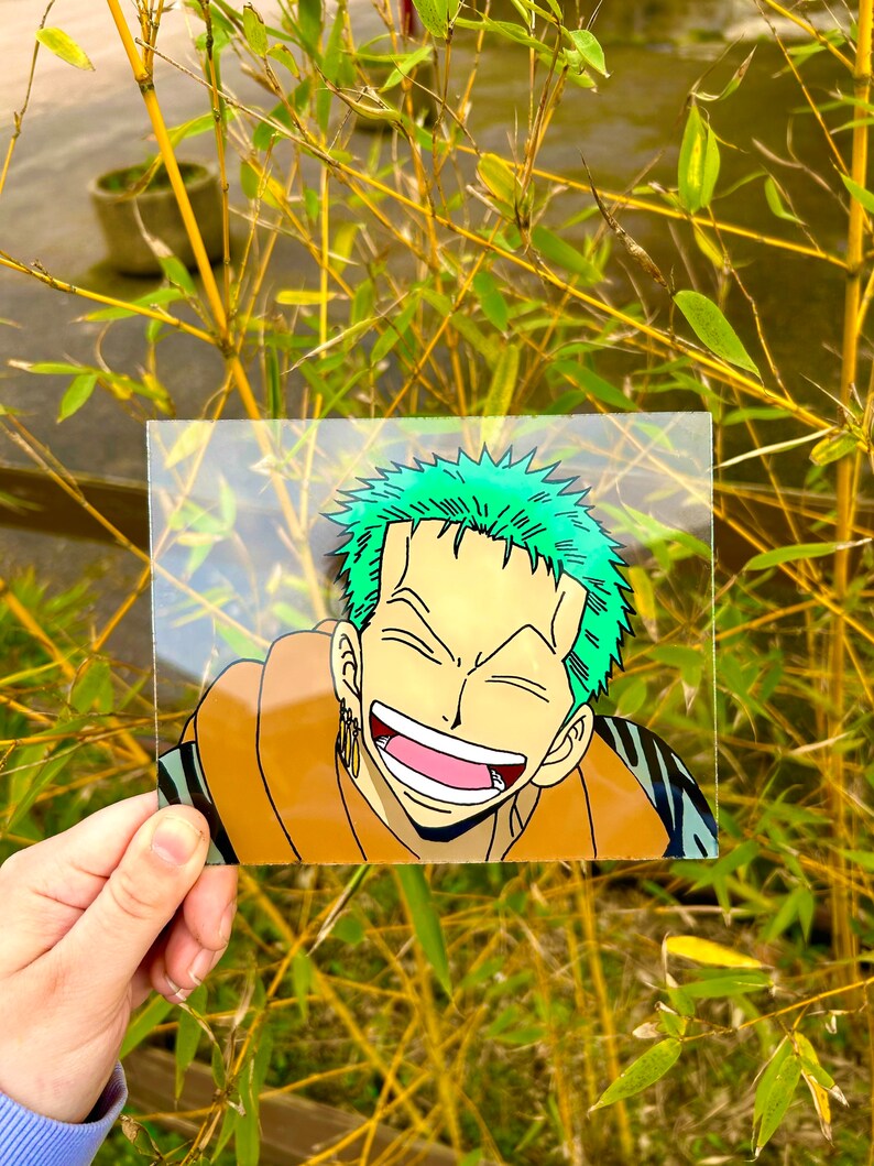 Glass painting one piece / Glass painting zoro Etsy France