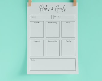 My Roles and Goals List