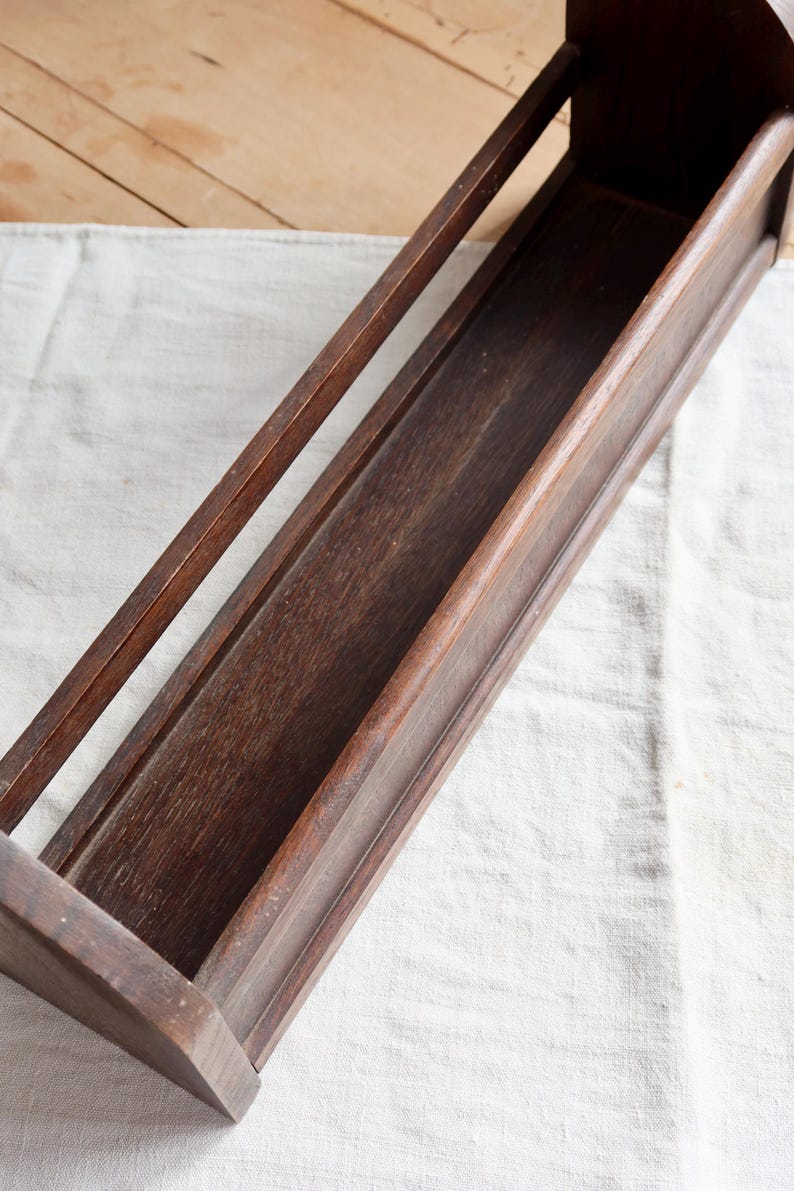 Estante de pared vintage de madera oscura – Líneas limpias y clásicas – De pared o independiente – Almacenamiento francés – Estilo cottage imagen 6