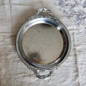ancien plateau ovale WMF metal argenté style empire decor de