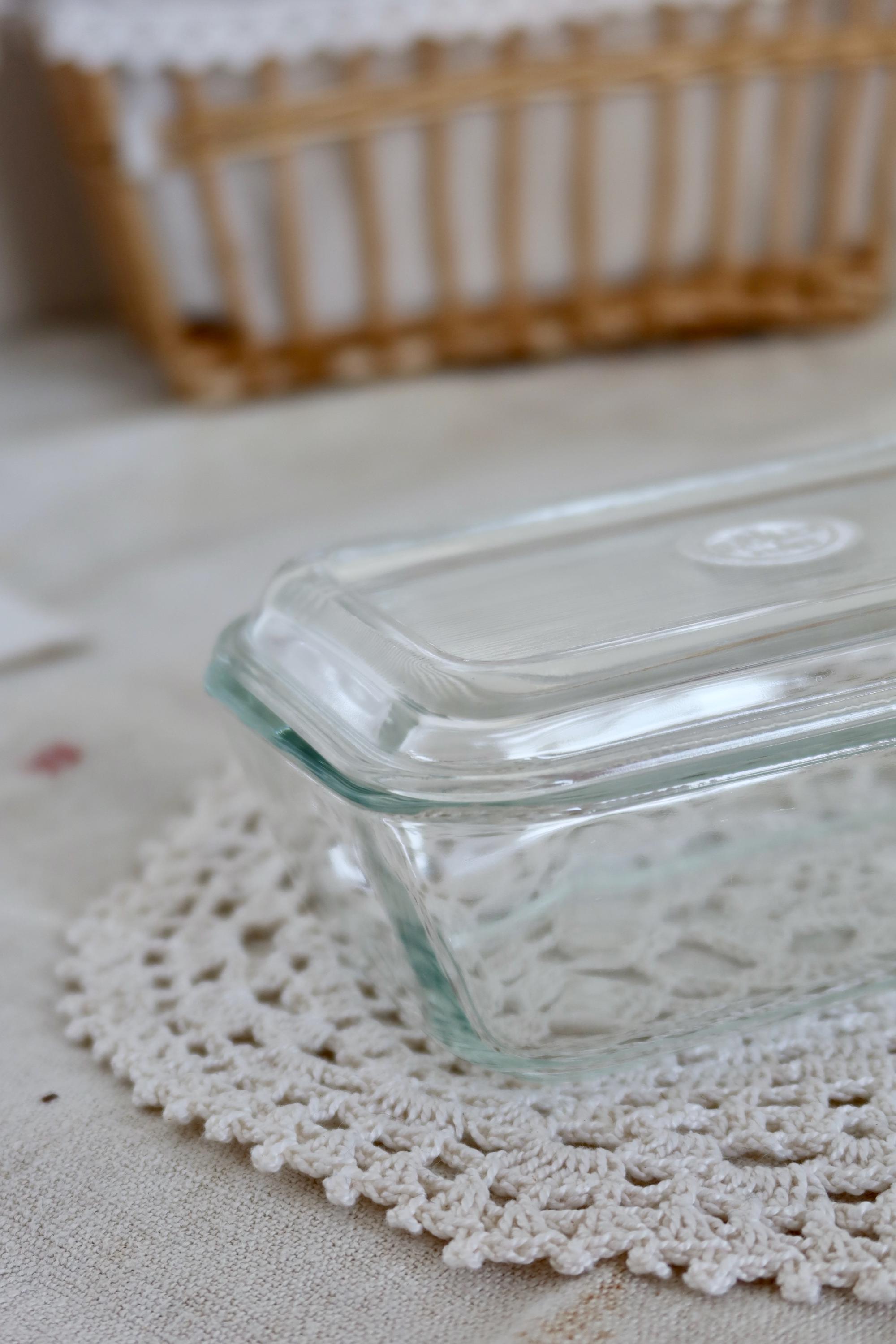 Beurrier vintage en verre Duralex avec chapeau - French butter dish - Vaisselle ancienne française 90's - Années 1970 French vintage - France