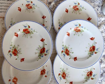 3 Pièces De Vaisselle Vintage - Faïence De Salins - Ancien - Occasion En Bon état