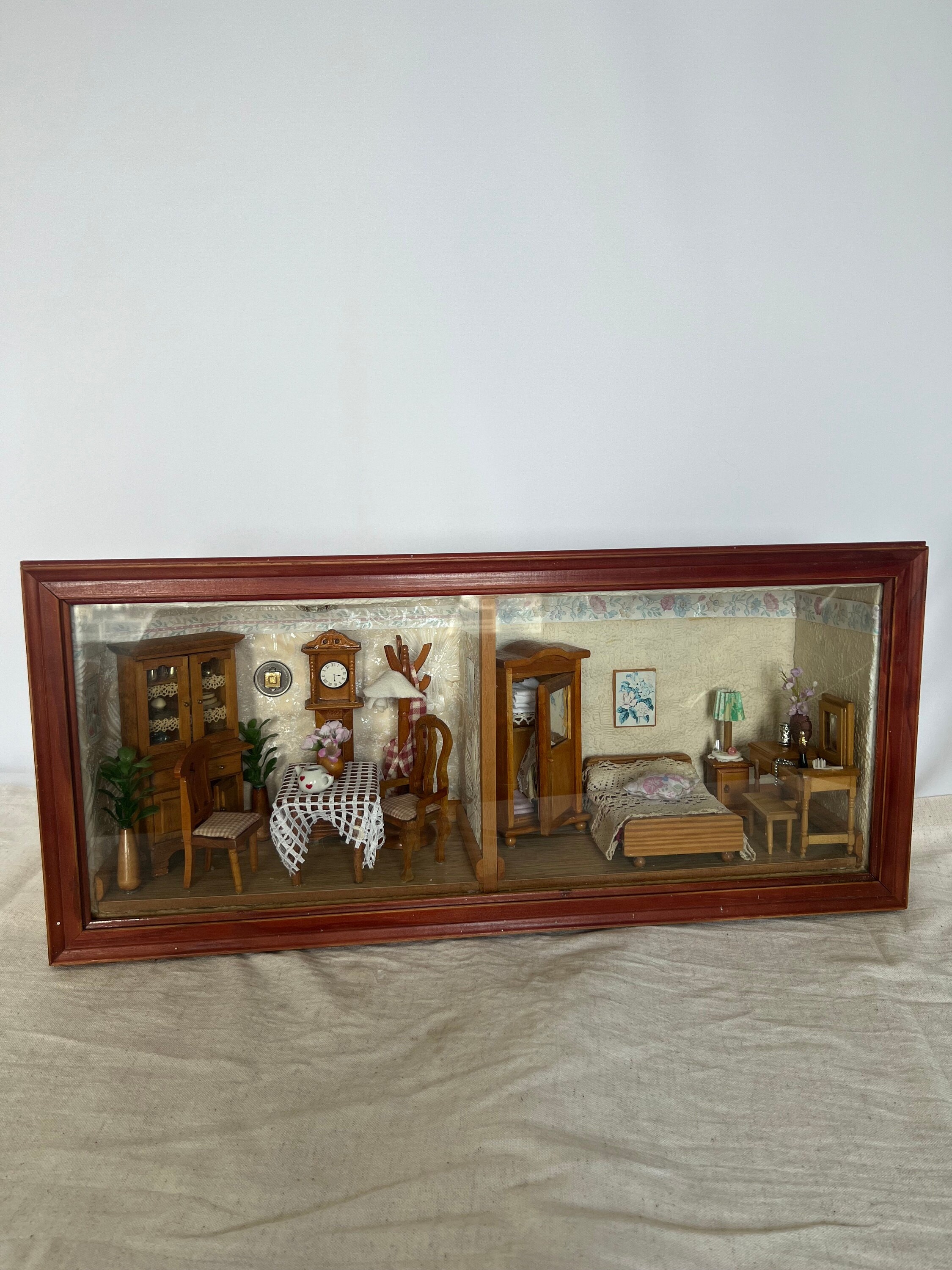 THE FISHERMAN a Miniature Room Box Diorama Handmade