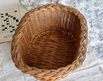 ヴィンテージウィッカーバスケット、XLヴィンテージバスケット