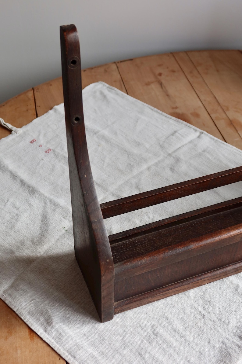 Estante de pared vintage de madera oscura – Líneas limpias y clásicas – De pared o independiente – Almacenamiento francés – Estilo cottage imagen 4