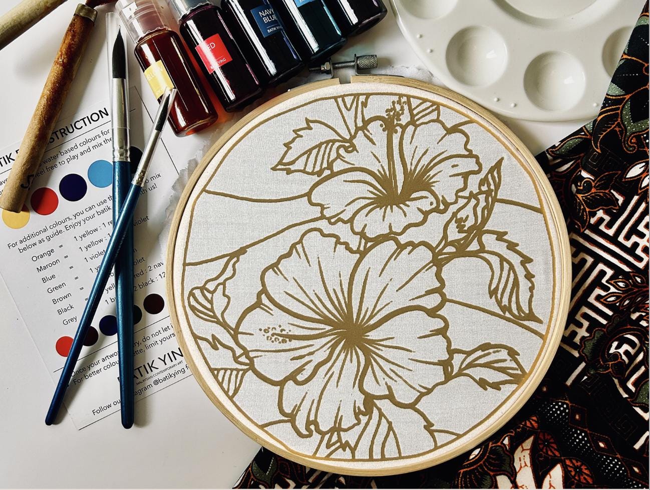 Batik DIY Kit - Hibiscus